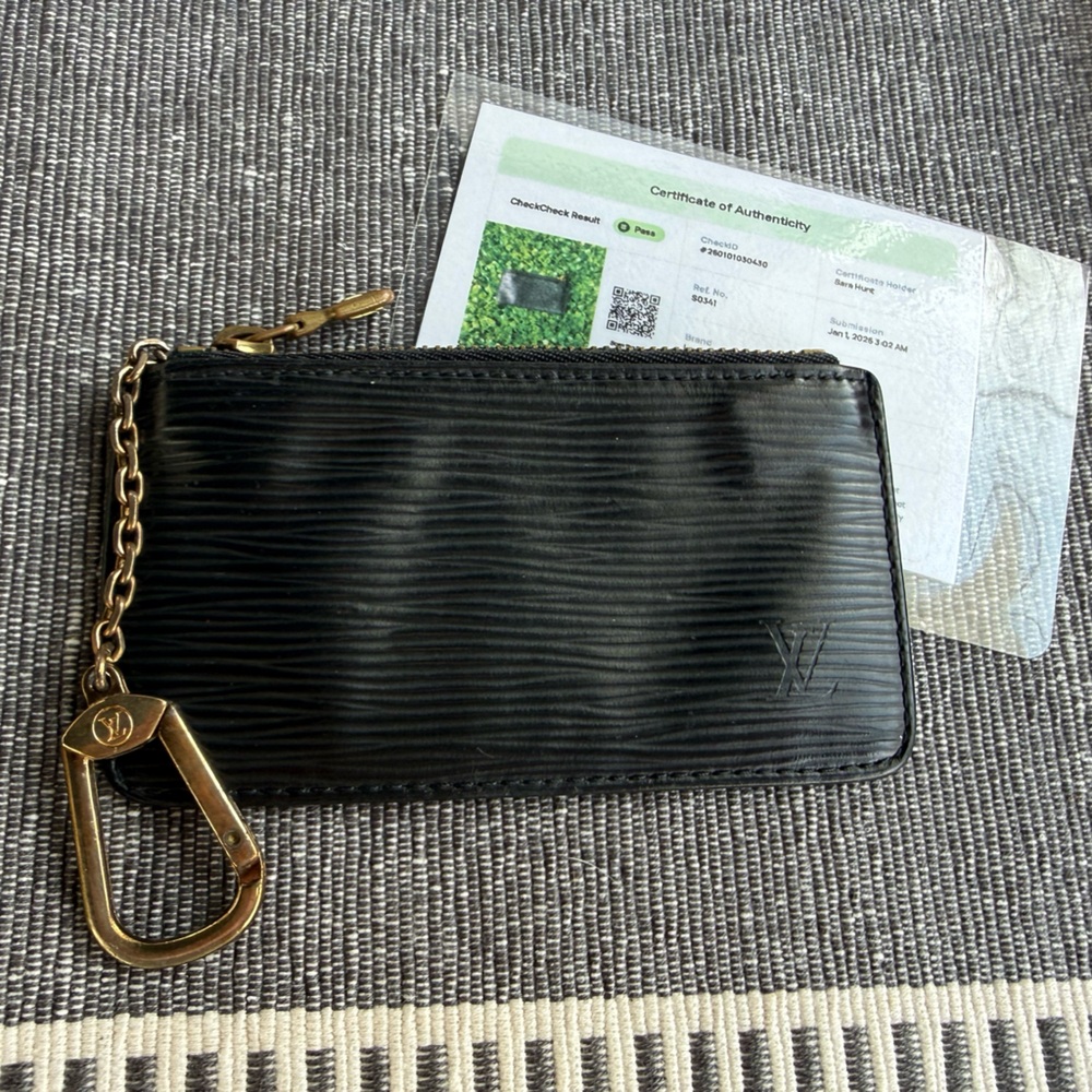 Louis Vuitton Black Epi Key Cles